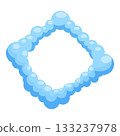 Light blue bubblegum bracelet forming a square frame 133237978