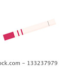 Negative pregnancy test showing one red line on white background 133237979