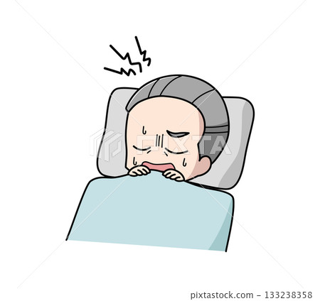 一幅描繪老人在睡夢中呻吟的插圖 133238358