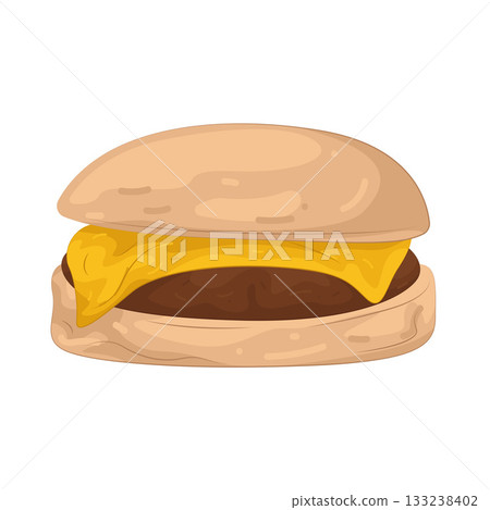 Illustration of cheeseburger  133238402