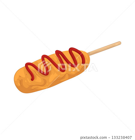 Illustration of corn dog  133238407
