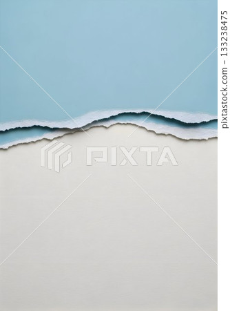 Torn Paper Layered Background in Blue and White 133238475