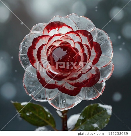 Glass Flowers and Snow Glass Flowers and Snow 133238689