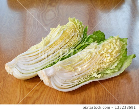 chinese cabbage on wooden background chinese cabbage on wooden background 133238691