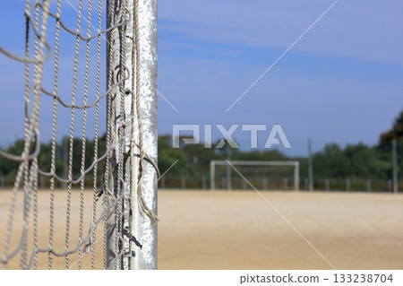 View from the soccer goalpost 1 133238704