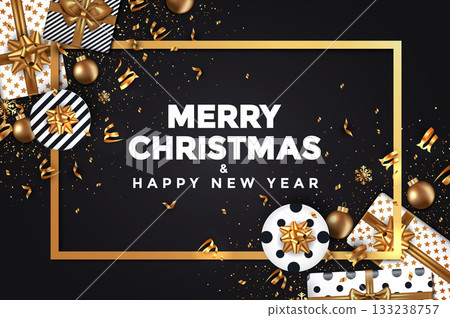 Holiday New year card - 2018 Black and gold 5 Holiday New year card - 2018 Black and gold 5 133238757