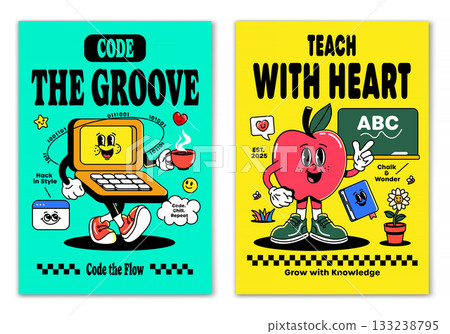 Groovy Minds at Work Teacher & Developer Poster Set 133238795