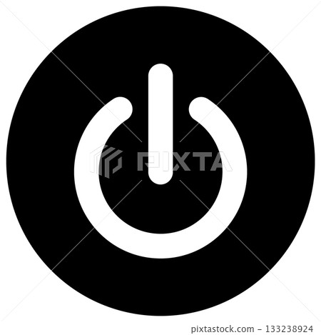 Power sign flat icon 133238924
