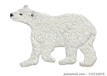 【北極熊】手工刺繡插畫材料 133238978