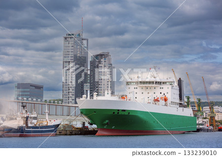 Cargo ferry in the port of Gdynia, Poland Cargo ferry in the port of Gdynia, Poland 133239010