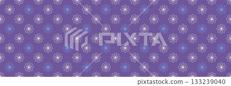 Asian floral seamless pattern in minimal geometric style. Decorative line flower background for wrapping, textile, wallpaper and modern design. Asian floral seamless pattern in minimal geometric style. Decorative line flower background for wrapping, textile, wallpaper and modern design. 133239040