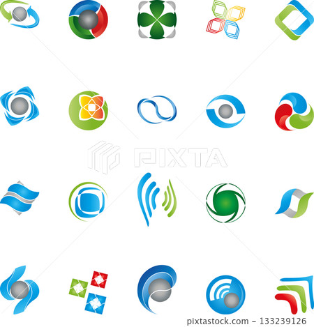 Company logo collection, logo collection, multimedia, services, icon collection 133239126