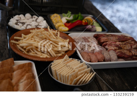 Camping food BBQ Camping food BBQ 133239159