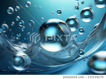 Abstract blue waves and splashes background Abstract blue waves and splashes background 133239270