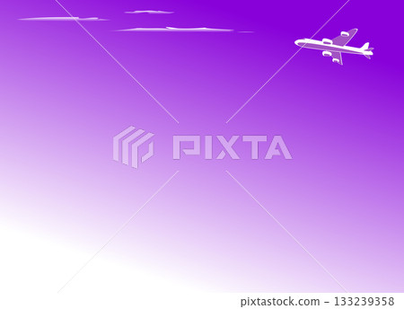 紫色飛機背景 133239358