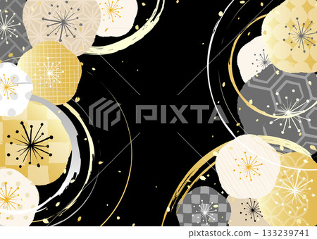 別緻的梅花圖案日式風格背景插圖 別緻的梅花圖案日式風格背景插圖 133239741