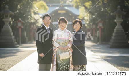 Japanese women who look good in furisode at Coming of Age Ceremony 133239773