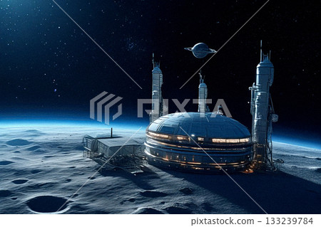 太空站圖片（人工智慧生成的插圖） 133239784