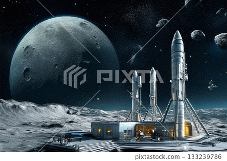 太空站圖片(人工智慧生成的插圖) 太空站圖片(人工智慧生成的插圖) 133239786