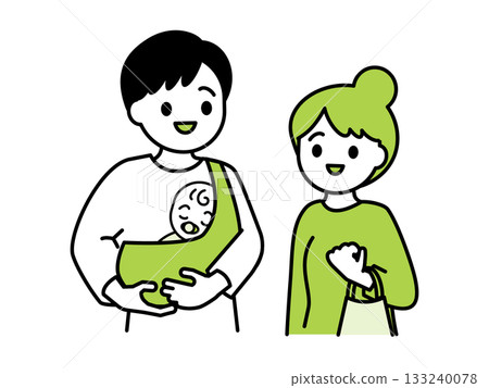 一對帶著嬰兒的夫婦 03 133240078