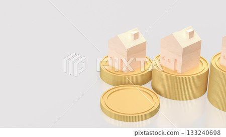 The Home Loan and Savings for Real Estate Investment 3d Rendering. The Home Loan and Savings for Real Estate Investment 3d Rendering. 133240698