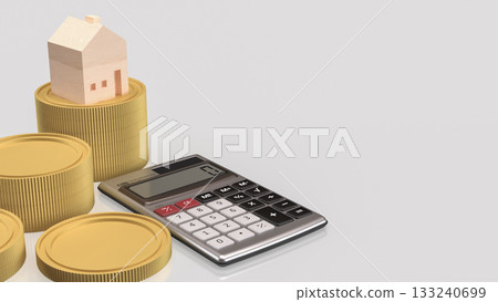 The Home Loan and Savings for Real Estate Investment 3d Rendering. The Home Loan and Savings for Real Estate Investment 3d Rendering. 133240699
