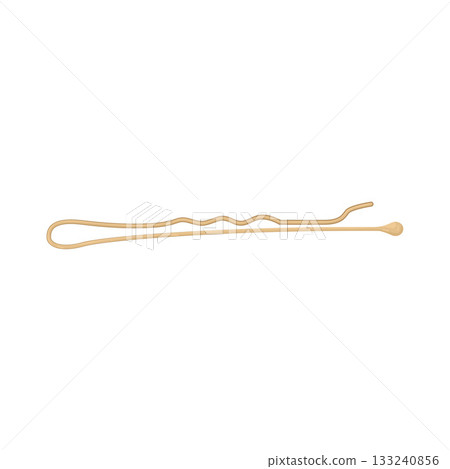 Illustration of gold hairpin Illustration of gold hairpin 133240856
