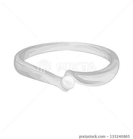 Illustration of silver ring 133240865