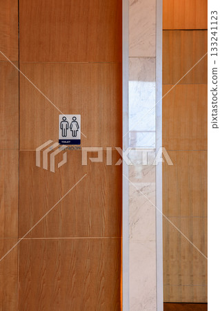 Toilet Icon. Simple Sign of WC male, Female, WC sign for restroom. 133241123