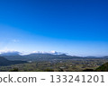 A view of the blue sky and mountains 133241201