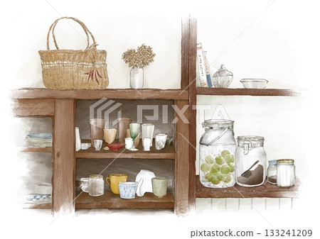 自然廚房插畫 自然廚房插畫 133241209