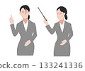 女商人用食指和食指解釋道 133241336