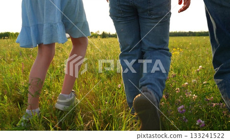 Group people playing with soccer ball sunset, happy family, child kid mother father outdoor, friendly teamwork, boy girl kids enjoying youth teamwork, junior, kids learning discipline, kids passing 133241522