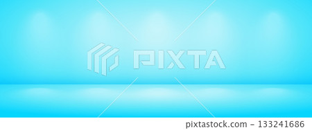 Blue studio background with light shadow. Limbo bg for product presentation. Modern banner with empty space for advertising text. Vector illustration. Blue studio background with light shadow. Limbo bg for product presentation. Modern banner with empty space for advertising text. Vector illustration. 133241686