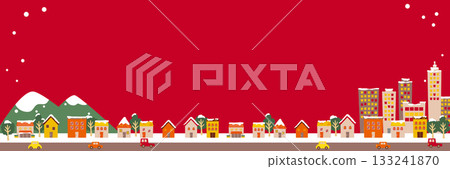 冬季城市景觀背景素材 冬季城市景觀背景素材 133241870