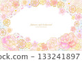 Soft Japanese pattern and floral background material 133241897