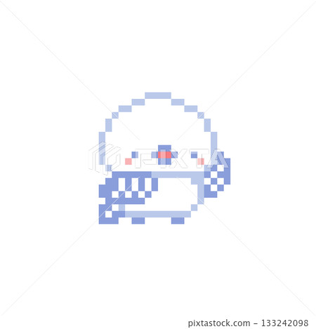 像素畫：一隻藍長尾山雀舉起它的手 133242098