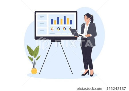 Illustration of Slide Presentation Concept 133242187