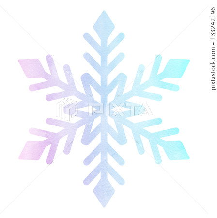 Snowflake hand-drawn icon illustration watercolor gradient Snowflake hand-drawn icon illustration watercolor gradient 133242196