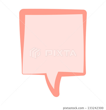 Simple orange speech bubble illustration Simple orange speech bubble illustration 133242300