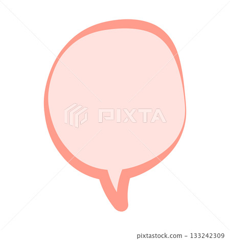 簡單的橙色對話框插圖 133242309