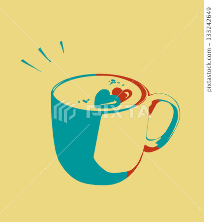 Stylish heart drink illustration Stylish heart drink illustration 133242649