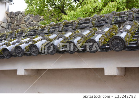 Himeji Castle earthen wall tiles Himeji Castle earthen wall tiles 133242788
