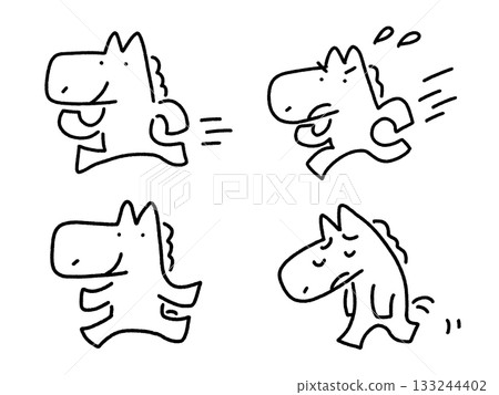 一組黑白照片,描繪了行走和奔跑的馬:精力充沛的、匆忙的、努力的、耷拉著腦袋的 一組黑白照片,描繪了行走和奔跑的馬:精力充沛的、匆忙的、努力的、耷拉著腦袋的 133244402