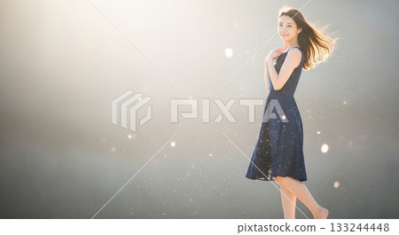 A woman in a dress 133244448