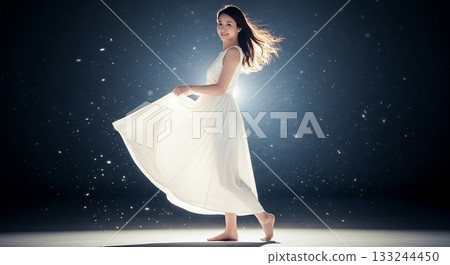 A woman in a dress 133244450