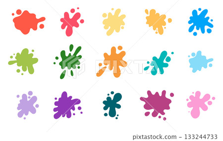 Set of blob shape illustration. Set of blob shape illustration. 133244733