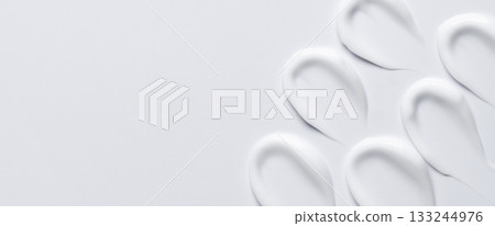 A sample of a white moisturizing cosmetic cream for the body or face with salicylic acid A sample of a white moisturizing cosmetic cream for the body or face with salicylic acid 133244976