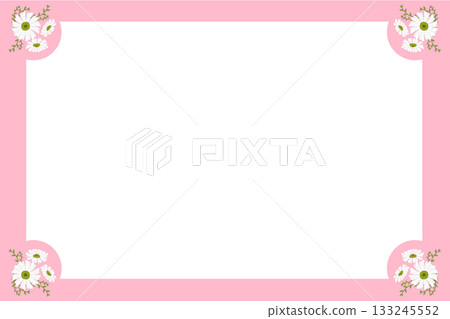 Horizontal Pastel Pink Frame with Flowers, Clean Floral Border Background for Certificate or Presentation Horizontal Pastel Pink Frame with Flowers, Clean Floral Border Background for Certificate or Presentation 133245552