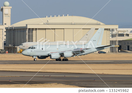 Japan Maritime Self-Defense Force P-1 anti-submarine patrol aircraft landing 133245982